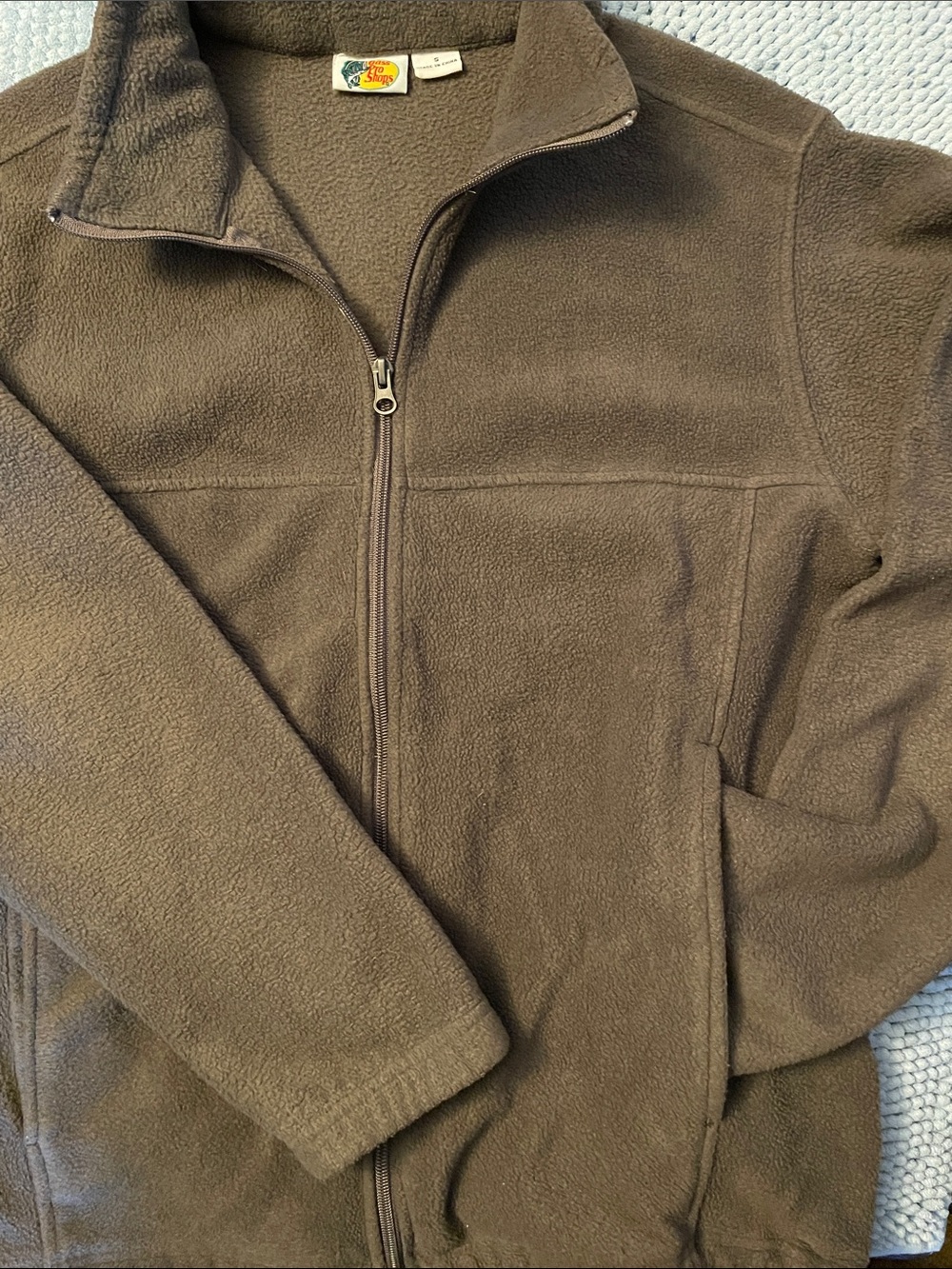 Bass Pro Shops Olive Green Full-Zip Fleece Jacket